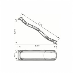 Toboggan Yulvo H-120 cm turquoise