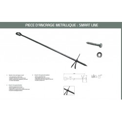 Set : 6 pièces d’ancrage métalliques smart line et tête rond